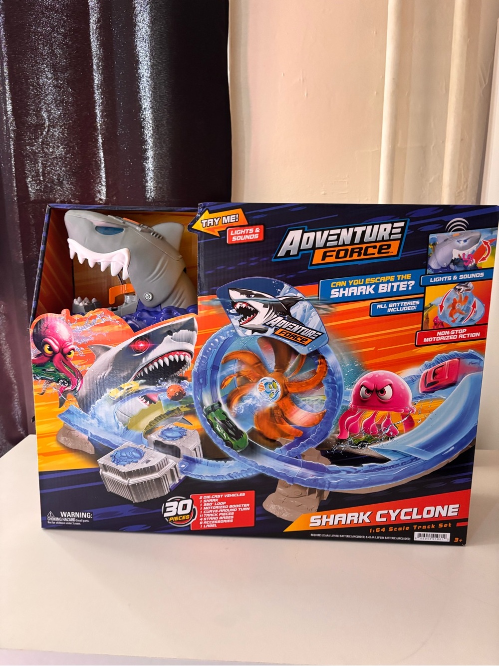 Adventure Force Shark Cyclone Track Set - Gray/Blue/Orange